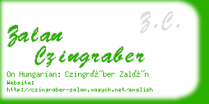 zalan czingraber business card